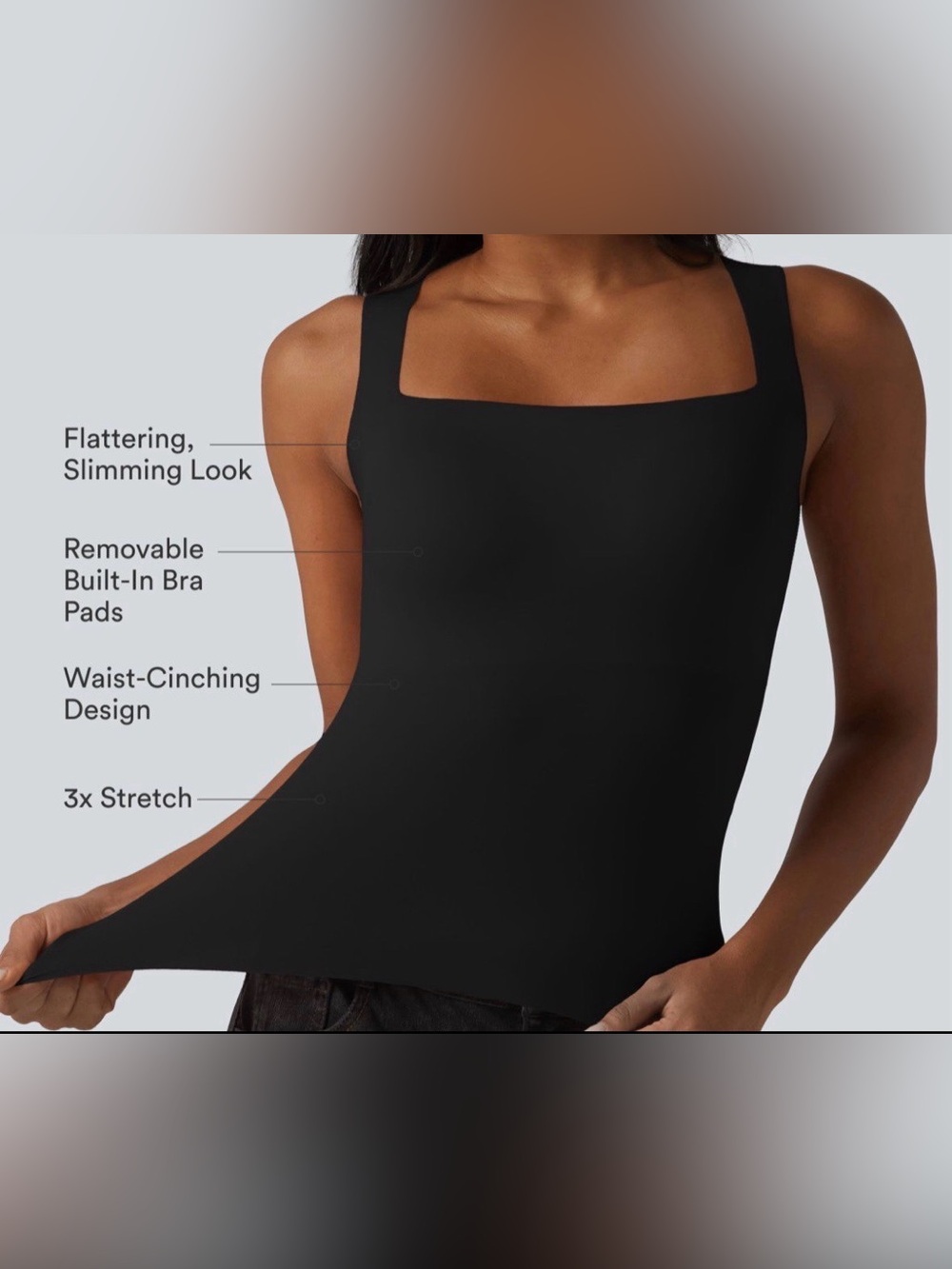 HALARA XL second skin push up Tank Top NEW